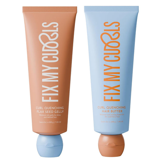 Curl Quenching Moisture Styling Duo | For Curly, Wavy, Dry, Frizzy Hair| Curl Activator with Chia & Aloe Vera | Silicone Free| 7.05oz each