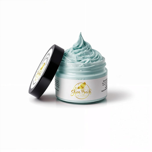 Body Butter Blend: Natural Shea, Cocoa, & Mango w/Jojoba Oil for Radiant Skin and Beard | Moisturizing (8 Oz, Baby Powder)