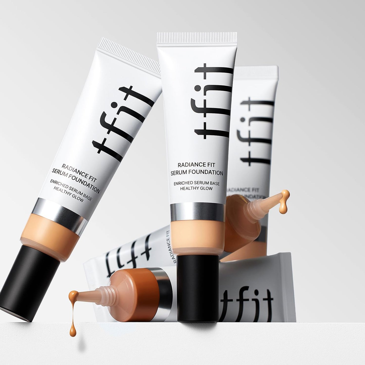 TFIT Radiance Fit Serum Foundation - Flawless Coverage, Dewy finish, Long-lasting Waterproof and sweatproof,Lightweight,Creamy Natural,1.05 Oz. (N4.5 Camel, 1.05 Oz.)