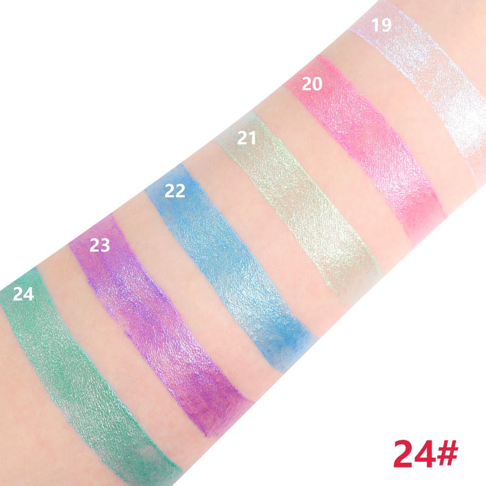 Hot Pink Shimmer Cream Eye Shadow Stick Makeup for Women, Hot Pink Shimmer Matte Eye Shadow Brightener Stick for Eyes, Waterproof Eyeshadow Pencil Applicator Blendable for Eye Highlight 20