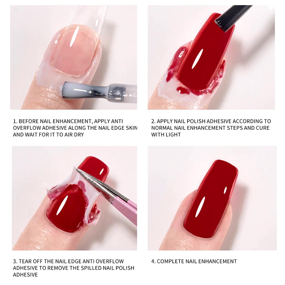 TWOING 15mlLiquid Latex for Nails, Peel Off Cuticle Protectors for Nail Polish,Skin Barrier Manicure, Art Liquid Latex Tape Protector Nail Cuticle Guard Gifts
