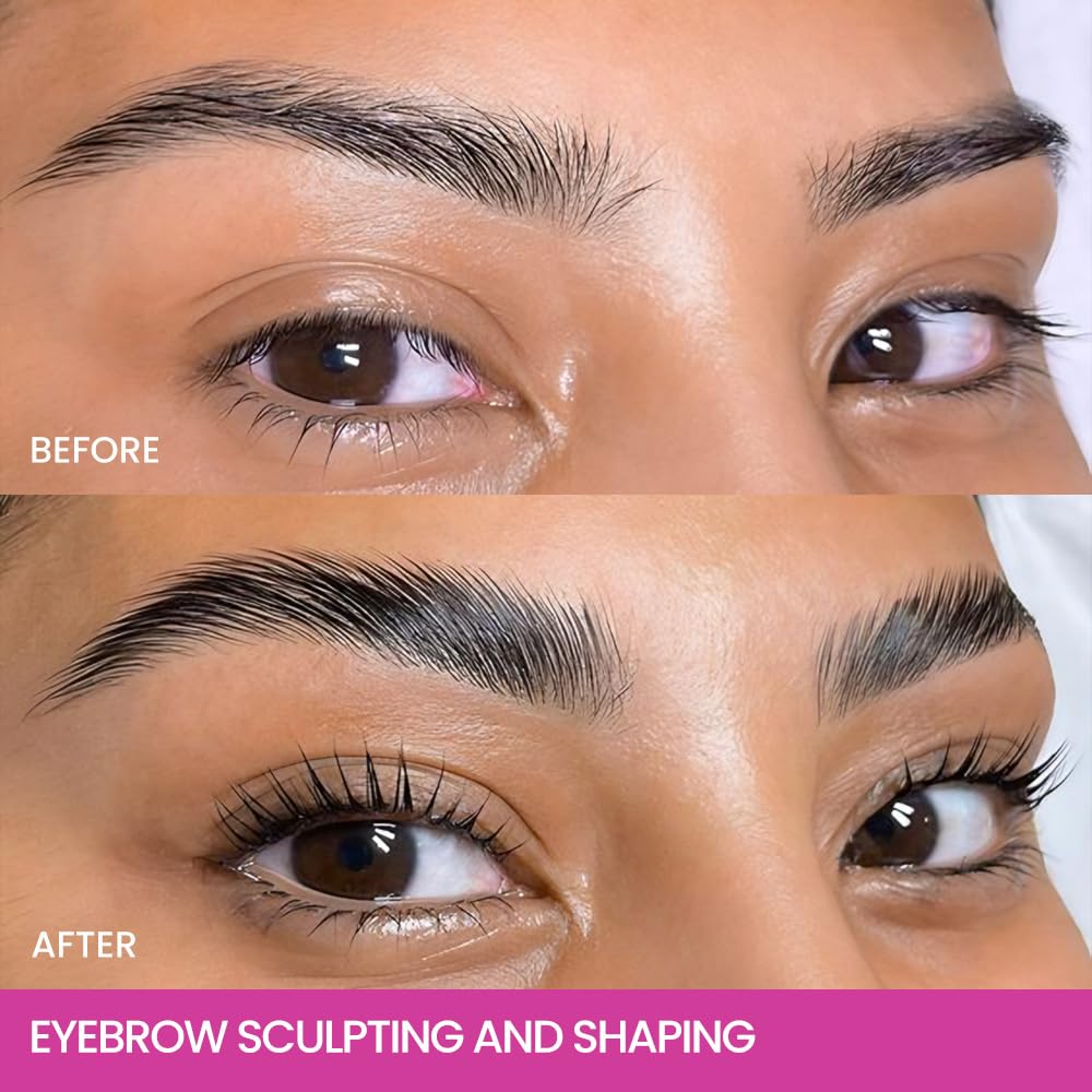 Kaely PROFESSIONAL MAKEUP Brow Glue, Tinted Eyebrow Gel, Eyebrow Mascara Waterproof, gel para cejas a prueba de agua, Eye Brow Fast Sculpt, Vegan & Cruelty-Free, 1Pcs-05 Black