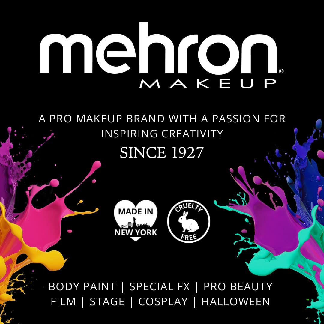 Mehron Makeup Color Cups | Stage, Foundation, Face Paint, Body Paint, Halloween | Face Paint Makeup | Greasepaint .5 oz (14 g) (Yellow)