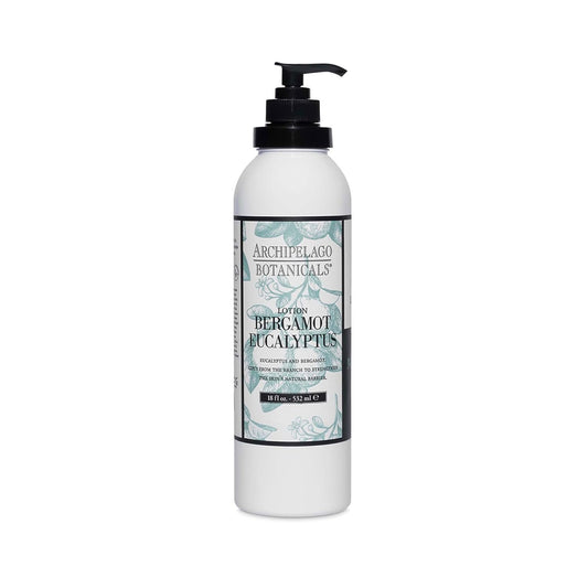 Archipelago Botanicals Bergamot Eucalyptus Lotion, Hydrating Lotion for Rejuvenated and Smooth Skin, Scented Body Lotion Made without Parabens, Phthalates and GMOs (18 oz)