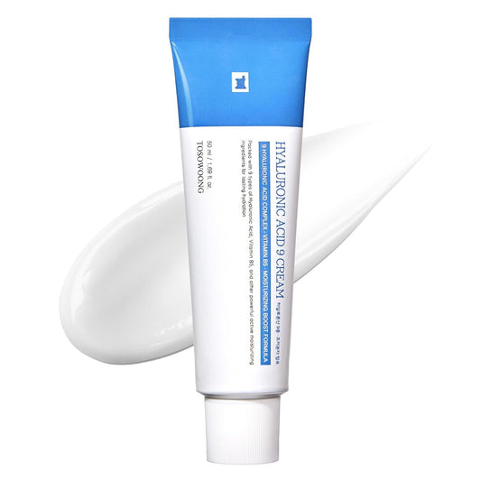 Hyaluronic Acid 9 Cream, Vitamin B5, Collagen, Niacinamide, Centella Asiatica Extract, Long-lasting Hydration, Daily Moisturizer Face Cream, Korean Skin Care, 50ml, 1.69 fl.oz.