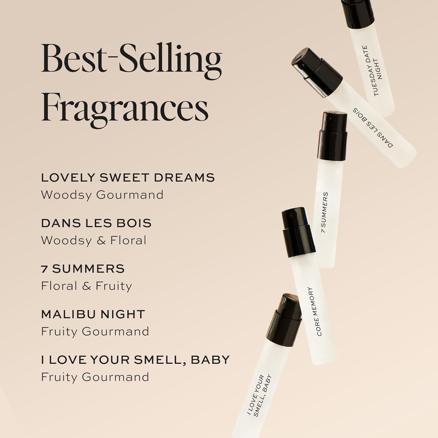 Dime Beauty Perfume Sampler, Hypoallergenic, Clean Perfumes, Eau de Toilette For Women (Set of 5, 2 ml)