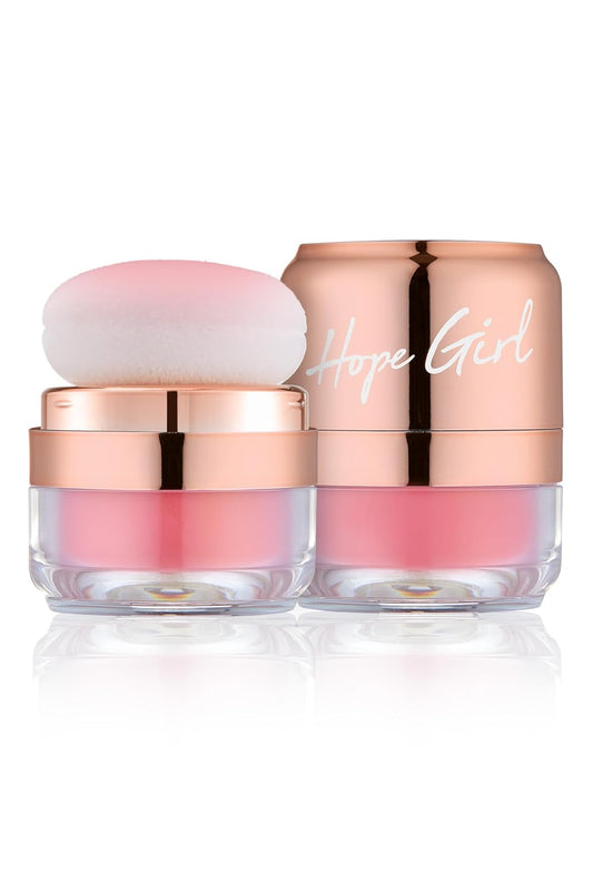 Hope Girl 3D Powder Blusher 0.17oz | Skin-Loving Korean Mini Blush for Cheeks and Eye Makeup w/Allantoin | K Beauty Cool Toned Vibrant Sunkissed Fine Powder Makeup Blush Cosmetics (#05 Orange Flower)