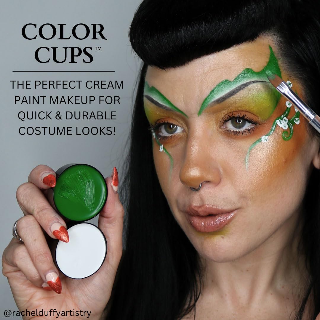 Mehron Makeup Color Cups | Stage, Foundation, Face Paint, Body Paint, Halloween | Face Paint Makeup | Greasepaint .5 oz (14 g) Purple