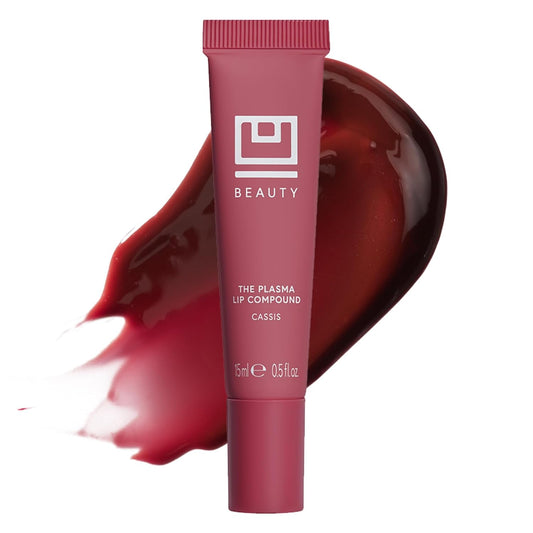 U Beauty The PLASMA Tinted Lip Compound - Anti-Aging & Anti-Wrinkle Lip Gloss, Hyaluronic Acid, Shea Butter & Peptides for Hydration & Plumping,Cassis - 15 mL