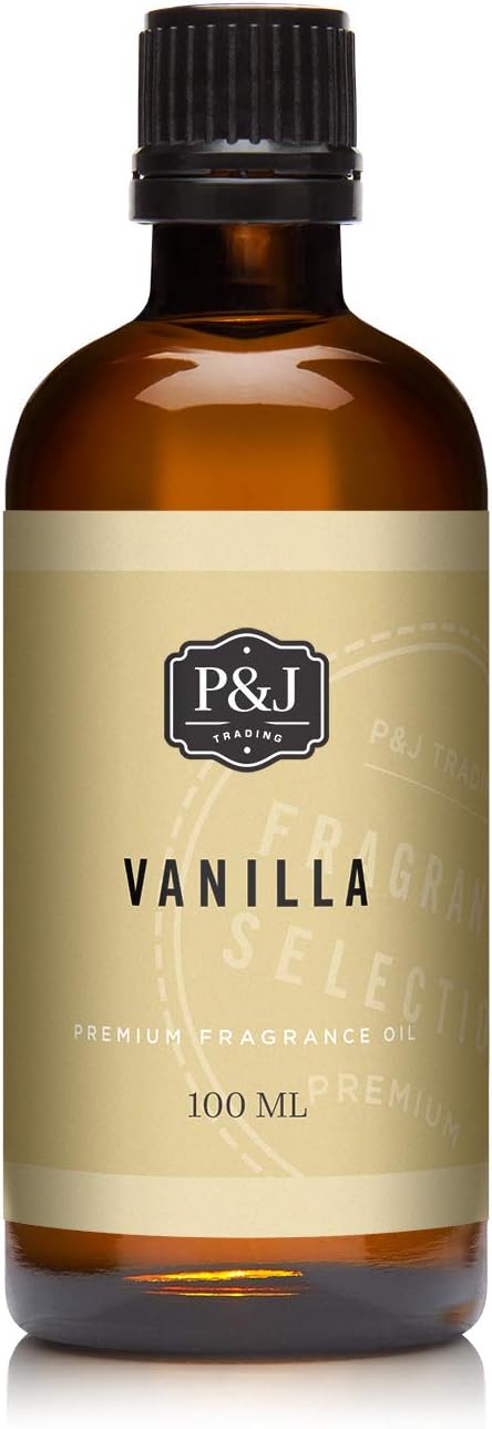 P&J Fragrance Oil - Vanilla 100ml - Candle Scents, Soap Making, Diffuser Oil, Fresh Scents