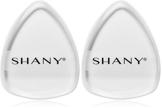 SHANY Stay Jelly Silicone Sponge - Clear & Non-Absorbent Makeup Blending Sponge for Flawless Application with Foundation - HOURGLASS (Pack of 2)