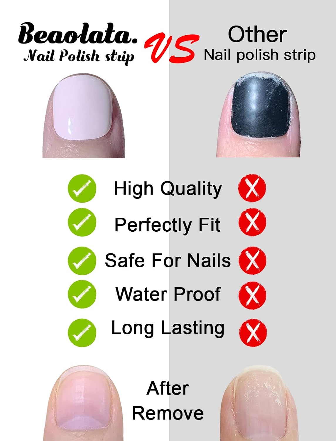 Nail Polish Strips, 32PCS Salon Quality Wraps, Long Lasting Gel Nail Stickers for Women Easy Apply& Remove (Molten Heartbeat Red)