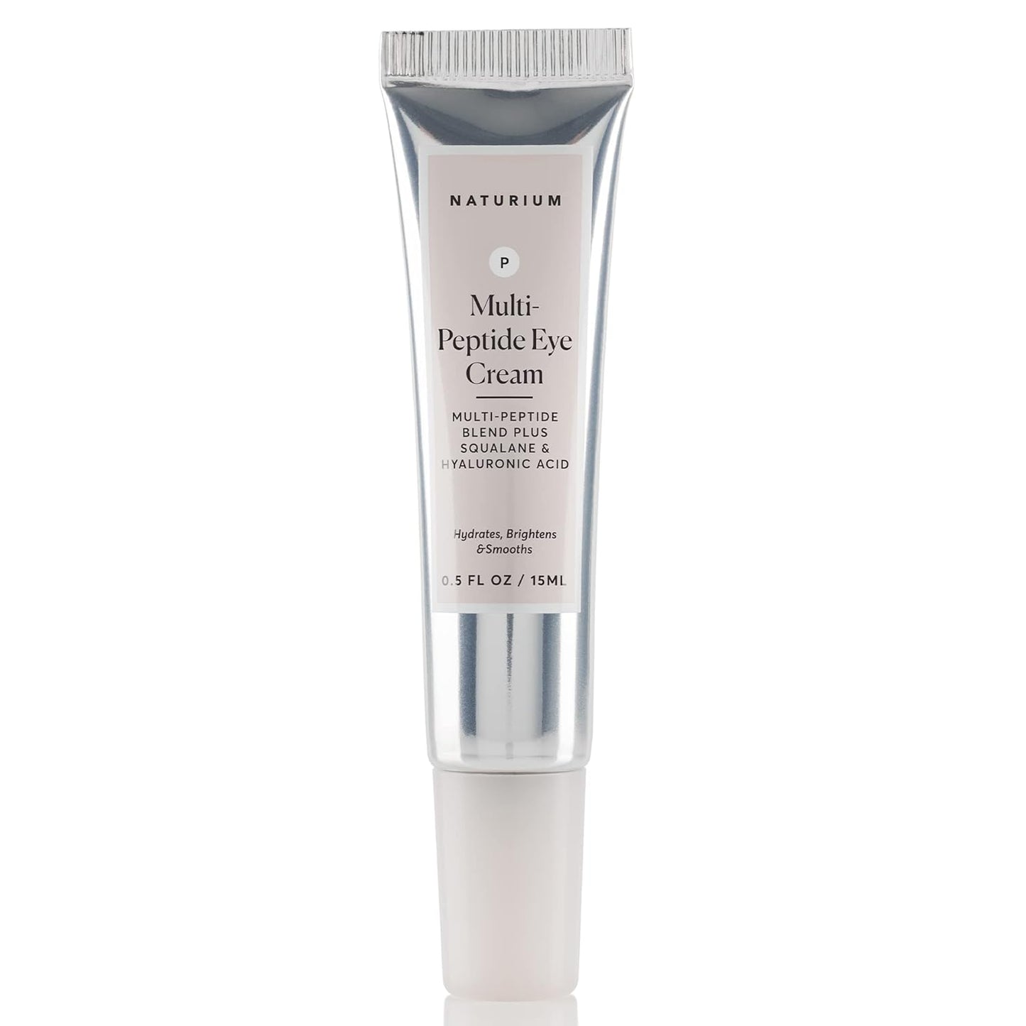 Naturium Multi-Peptide Eye Cream, Smoothing & Anti-Aging Skincare, with Squalene & Hyaluronic Acid, 0.5 oz