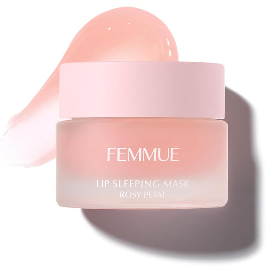 Lip Sleeping Mask (Rosy Petal) | Hydrating Balm to Soften Dry, Chapped Lips | Overnight Moisturizing Treatment With Vitamin E | Korean Beauty Skincare