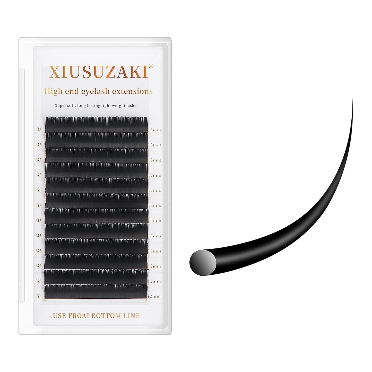 Lash Extensions Supplies Eyelash Extensions 0.05/0.07/0.15mm Thickness Classic Lashes C/D Curl 11mm individual lashes Matte Black Volume Lashes Soft Professional Use(0.05-D,11mm)