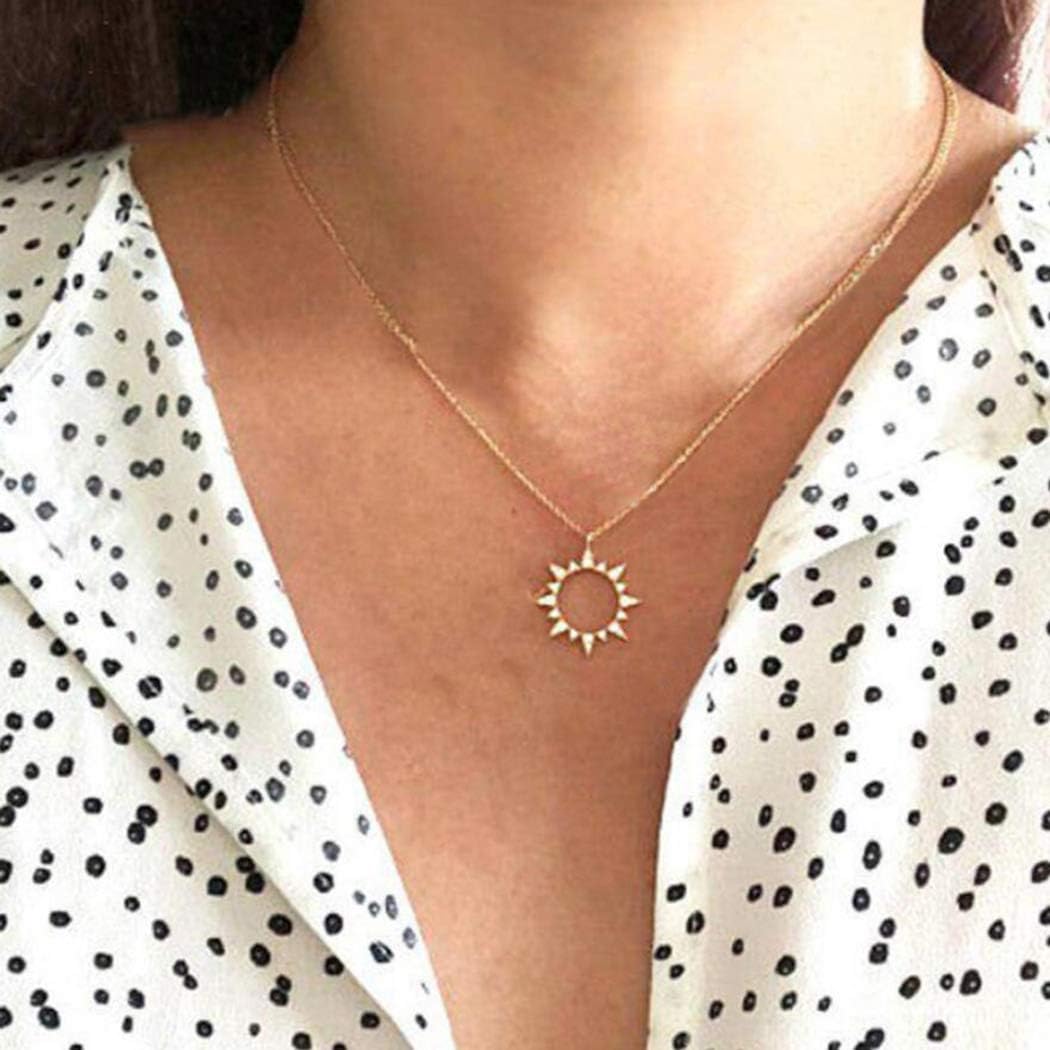 Bohemian Star Necklace Choker Small Flat Star Pendant Necklace Celestial Chain Necklace Jewelry for Women and Girls