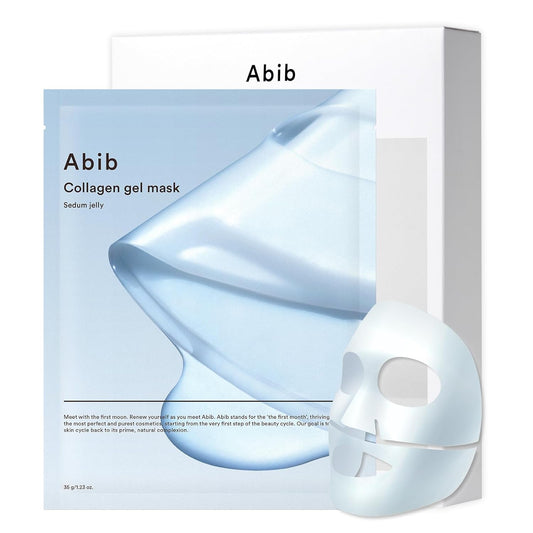 Abib Collagen Gel Mask Sedum Jelly 10 Sheets (Hydrating) I Korean Vegan Collagen, Cooling Hydrating Hyaluronic Acid Hydrogel Face Mask Skin Care