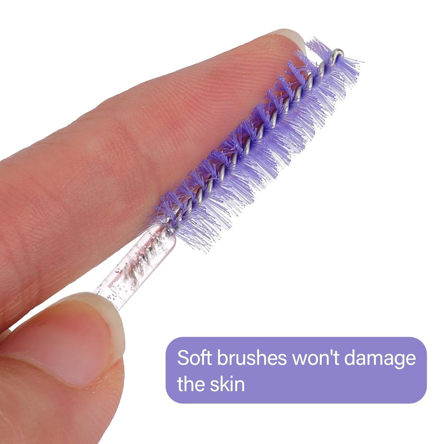 1000 Disposable Mascara Wands Eyelash Brushes Spoolies for Eyebrow Eye Lash Extension Crystal Multicolor