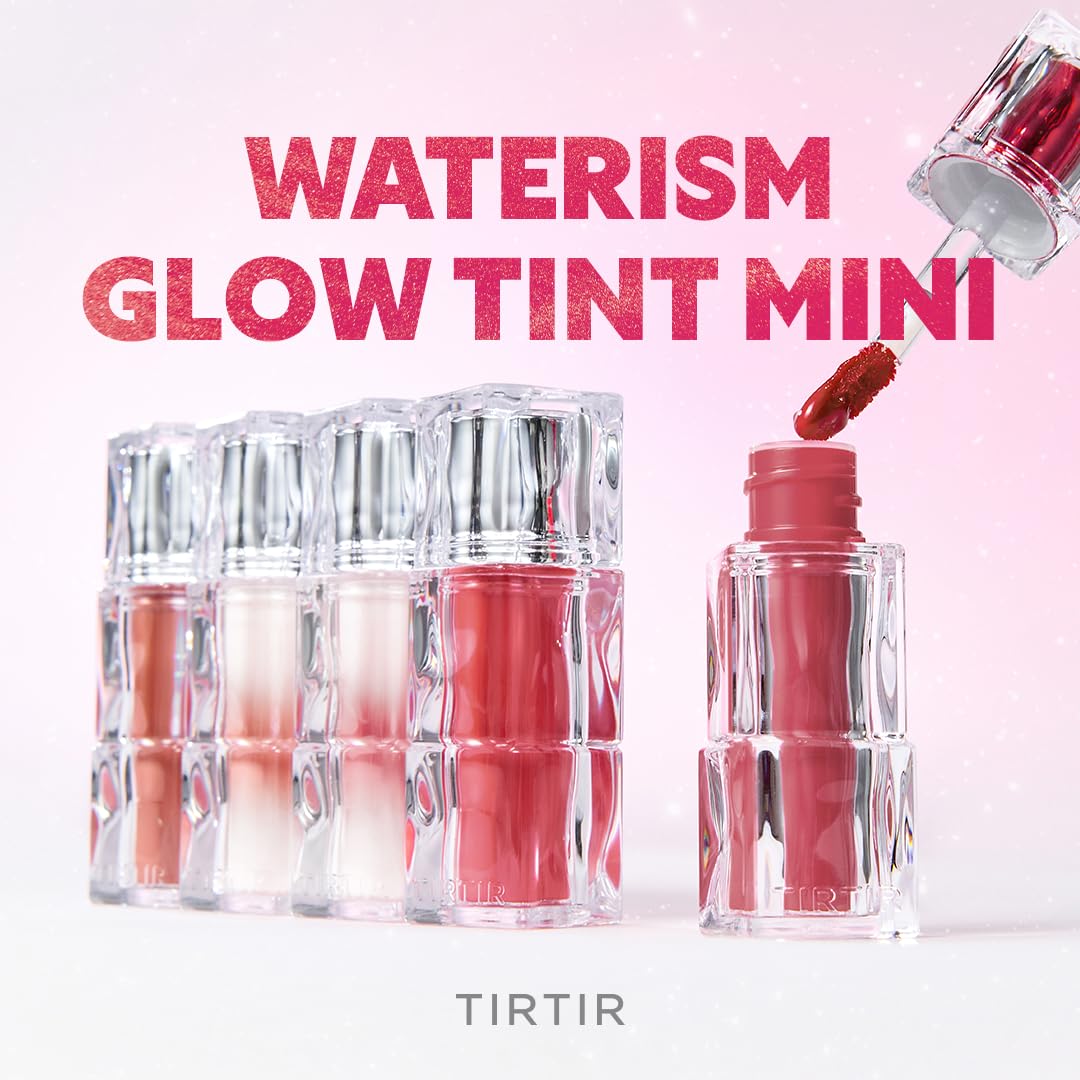TIRTIR [*Mini Size Waterism Tinted Lip Gloss #29 Eveny, 0.06 Fl Oz – Kiss Ready Lipgloss, 12H Long Lasting Non Sticky Natural Tinted Glow Korean Multiuse Cheek and Lip Tint for Women gift