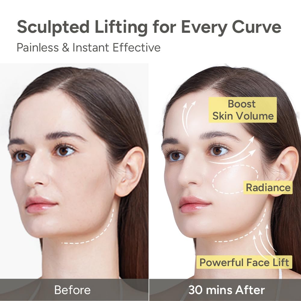 SUNGBOON EDITOR Deep Collagen Retinol Tension Boost Up Mask | Retinol, Volufiline, Lifted Skin, Skin Firmness, Boosted Volume for Sagging skin, Double Chin Reducer, V Line Lifting Mask, 25g x 4ea