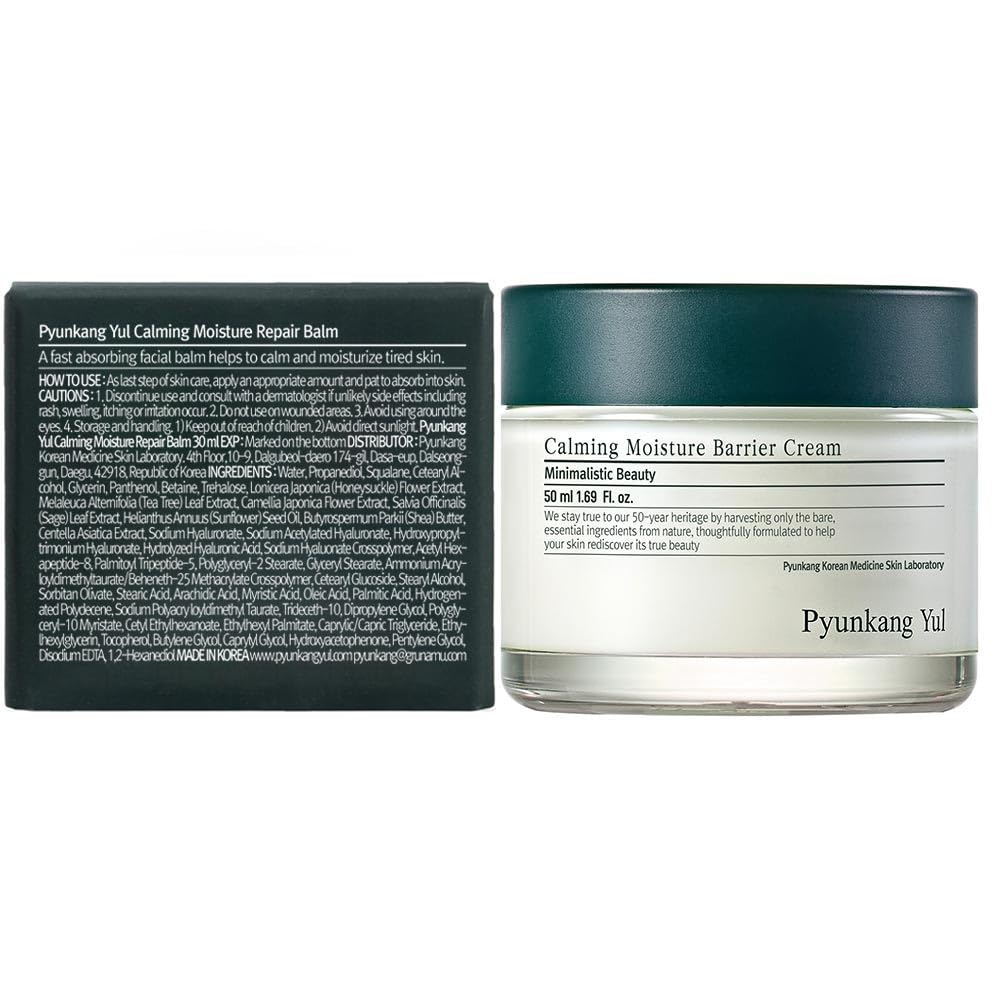 Pyunkang Yul PKY Calming Moisture Repair Balm Instantly Calms Sensitive Skin, Face Moisturizer with Deep and Rich Nourishment, Vegan, Korean Skincare (1.01 Fl.Oz, 30ml)