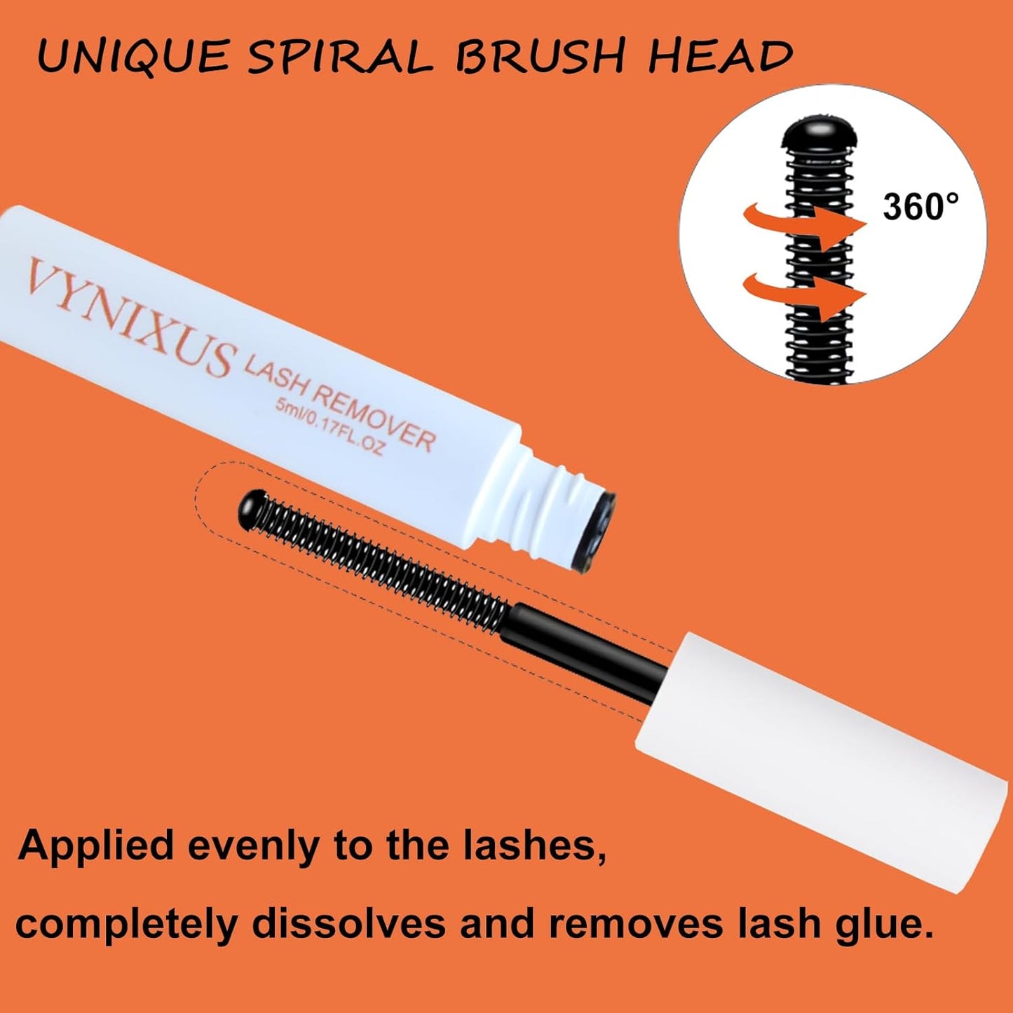 Lash Remover for Lash Extensions Cluster Lash Glue Remover VYNIXUS DIY Eyelash Extension Remover Individual Lash Extension Remover 5ML Eyelash Glue Remover Lash Cluster Remover