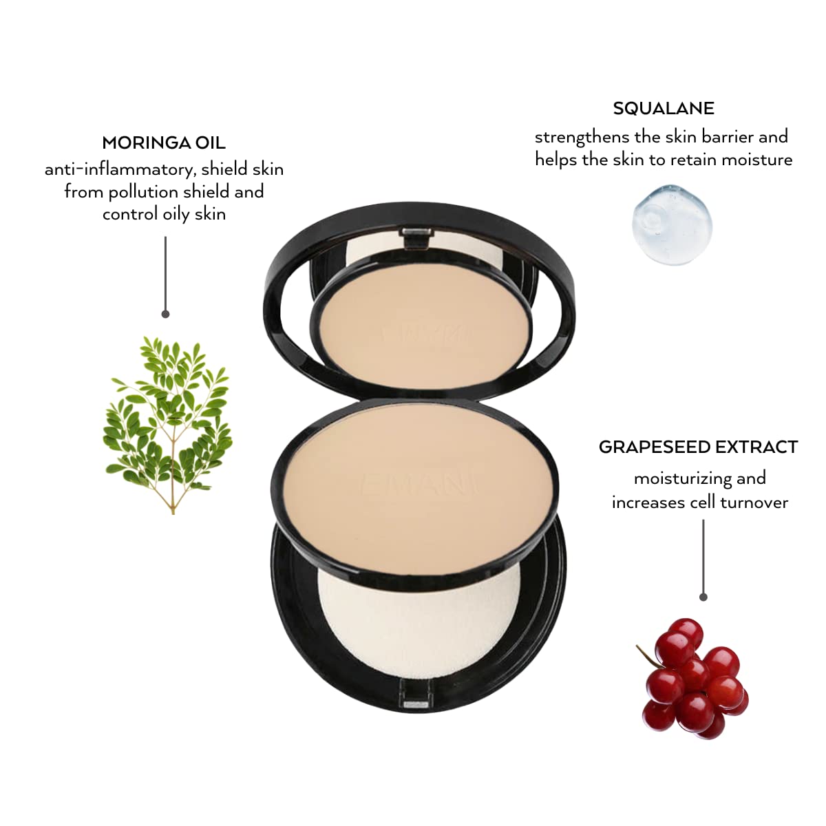 EMANI Vegan Cosmetics Flawless Matte Foundation, 294 Deep Golden, 0.42 Ounce