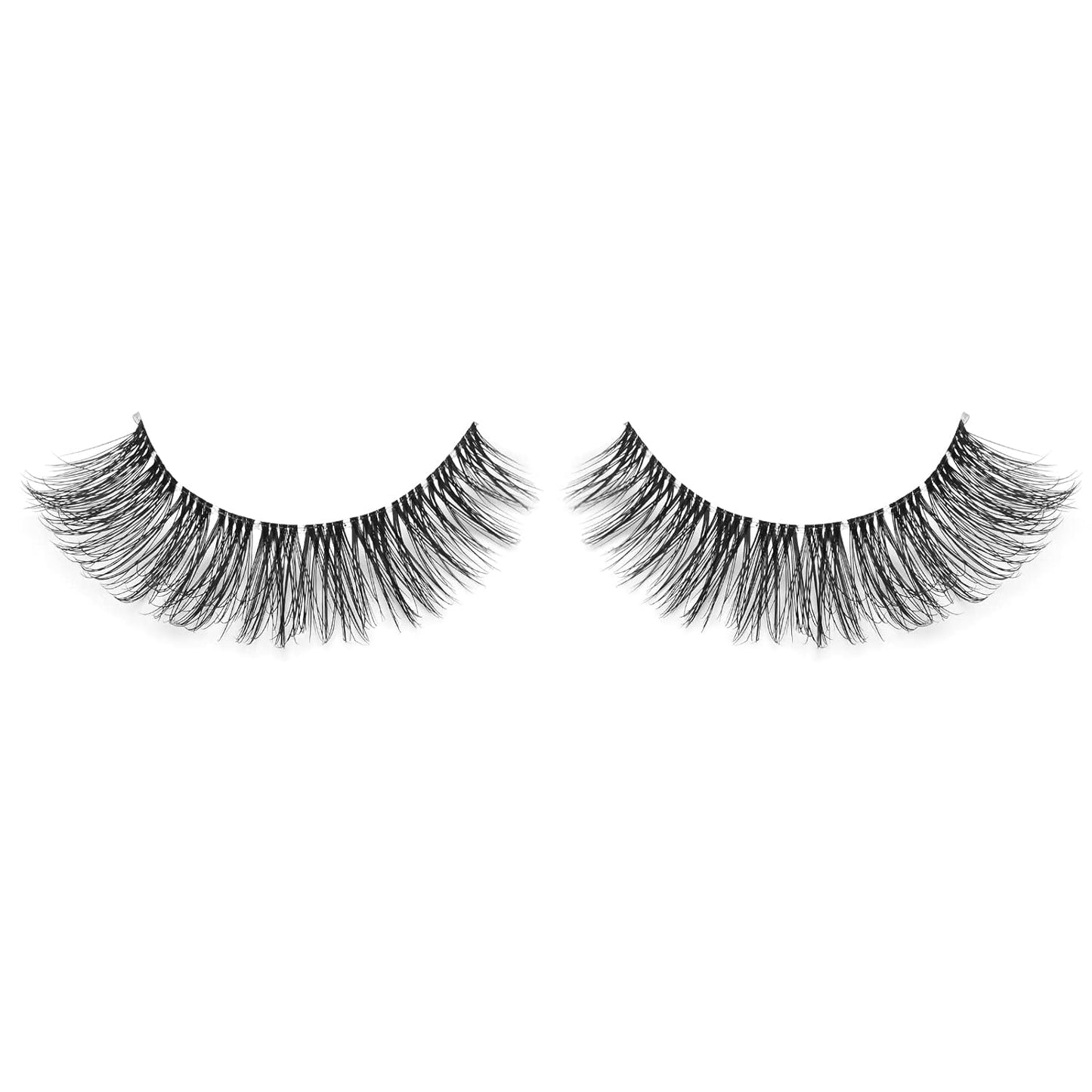 Onlyall Natural Eyelashes Mink False Eyelashes Natural Wispy Lashes Soft Clear Band Lashes Fluffy False Lashes 14MM A11