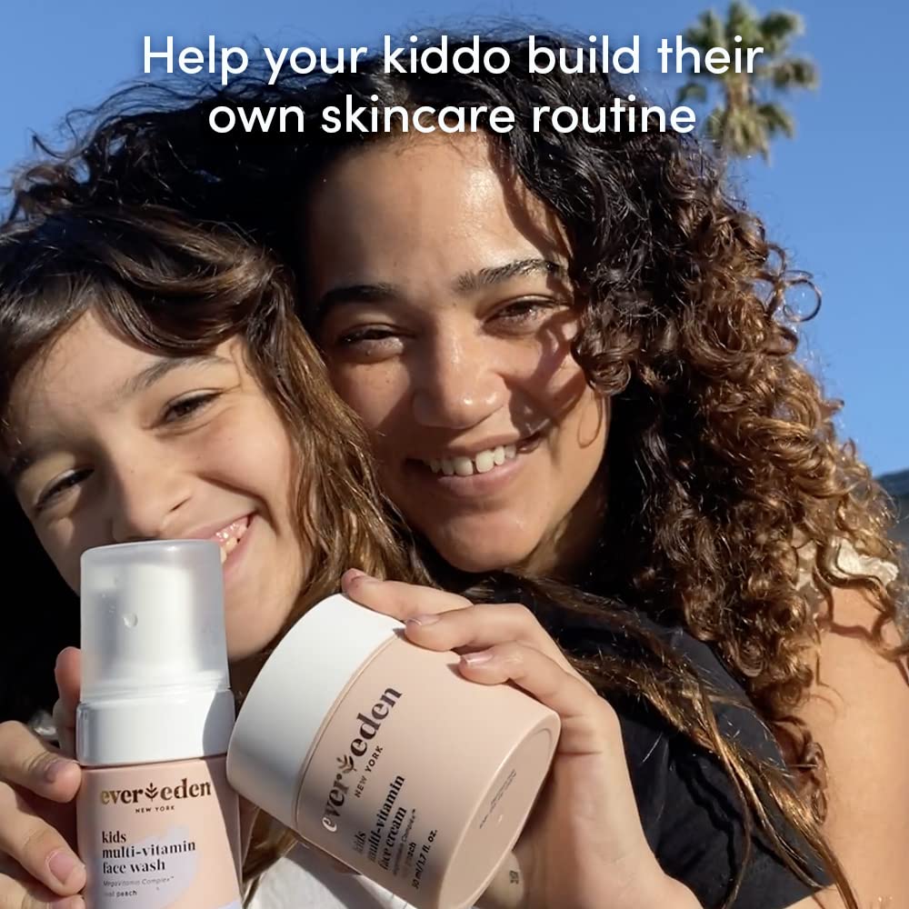 Evereden Kids Face Cream: Melon Juice, 1.7 oz. | Face Lotion | Clean and Non-Toxic Face Moisturizer | Multi-Vitamin Skin Care for Kids