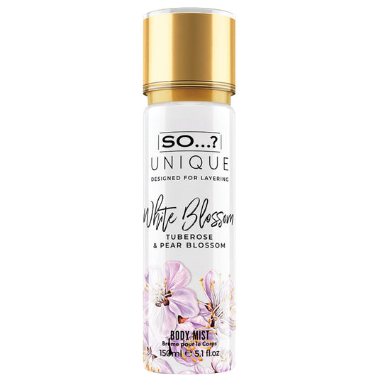So…? Unique White Blossom Body Mist - Floral Vanilla Perfume for Women - Over 800 Sprays, Lasting 6 Hours - Ideal Gifts for Women - 5.1 oz