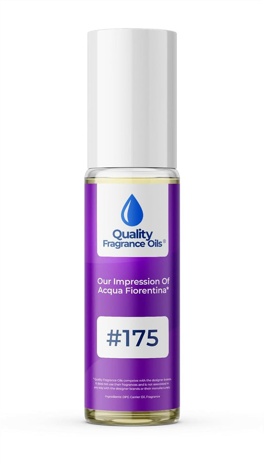 Quality Fragrance Oils' Acqua Fiorentina Impression #175 | Long-Lasting Perfume Oil, Alcohol-Free, Strong Scent, 10ml Roll-On | Affordable Alternative to Designer Fragrances