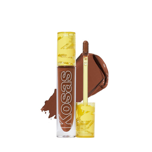 Kosas Revealer Concealer - Medium Coverage Makeup with Hyaluronic Acid, Conceals Dark Circles Under Eyes, Dark Spots and Blemishes + Brightens, Hydrates, Long-Lasting & Vegan, (Tone 8.7 N)
