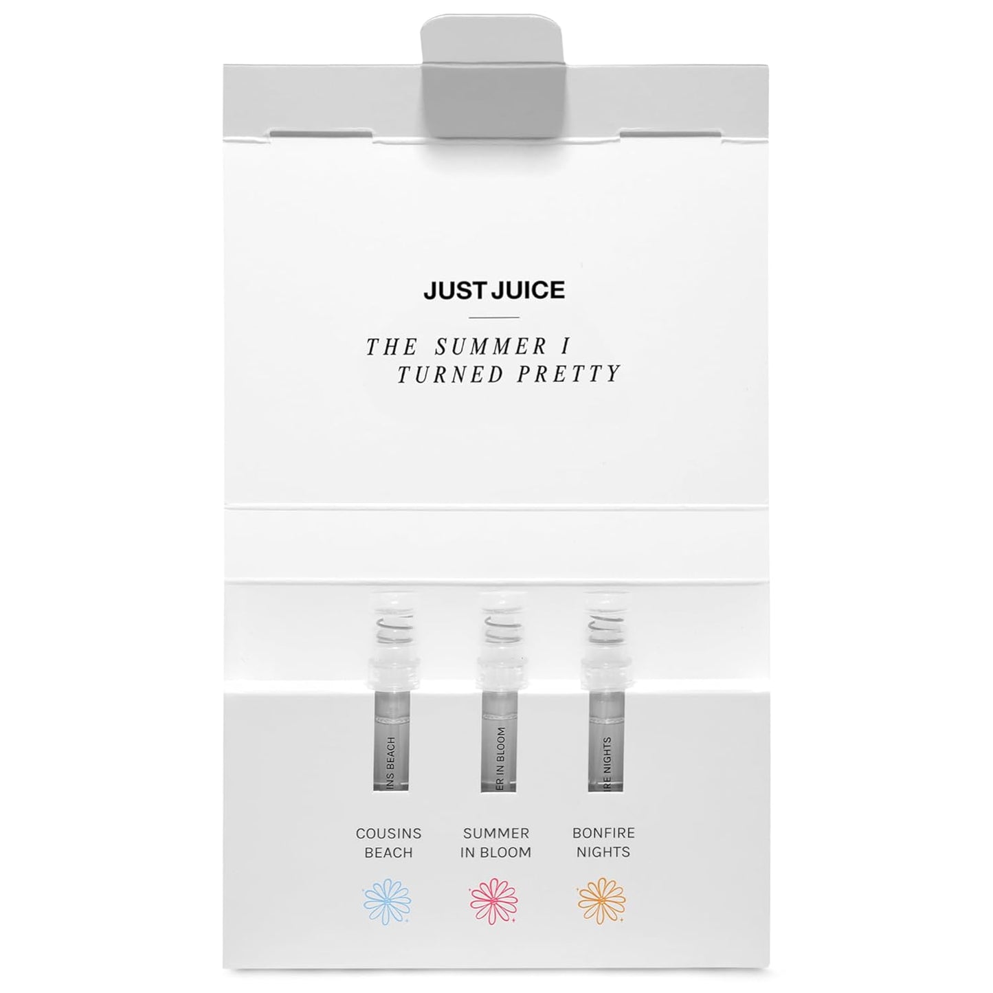 Just Juice - The Summer I Turned Pretty Mini Perfume Set - 3 Perfumes for Women and Men - Cousins Beach, Bonfire Nights, Summer in Bloom - 3 pc