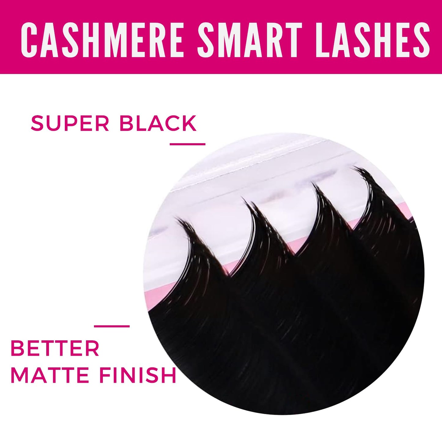 VEYES INC Cashmere Smart Fan Lash Extensions 0.03 0.05 0.07 C/CC/D Curl 8-20mm Mixed & Single Length, Super Matte Black Volume Lashes, Professional Supplies for Lash Techs (0.03 C 16mm)
