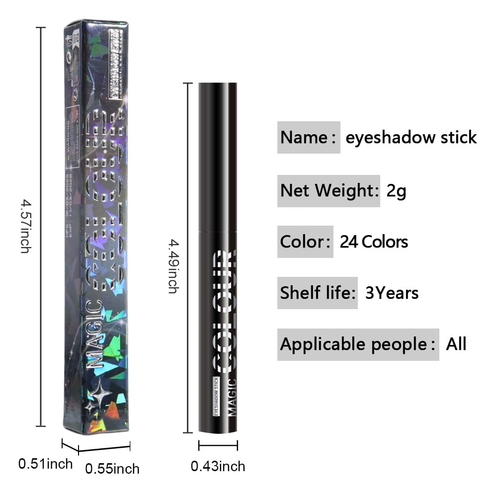 Yellow Green Shimmer Cream Eye Shadow Stick Makeup for Women, Lime Green Shimmer Matte Eye Shadow Brightener Stick for Eyes, Waterproof Eyeshadow Pencil Applicator Blendable for Eye Highlight 21