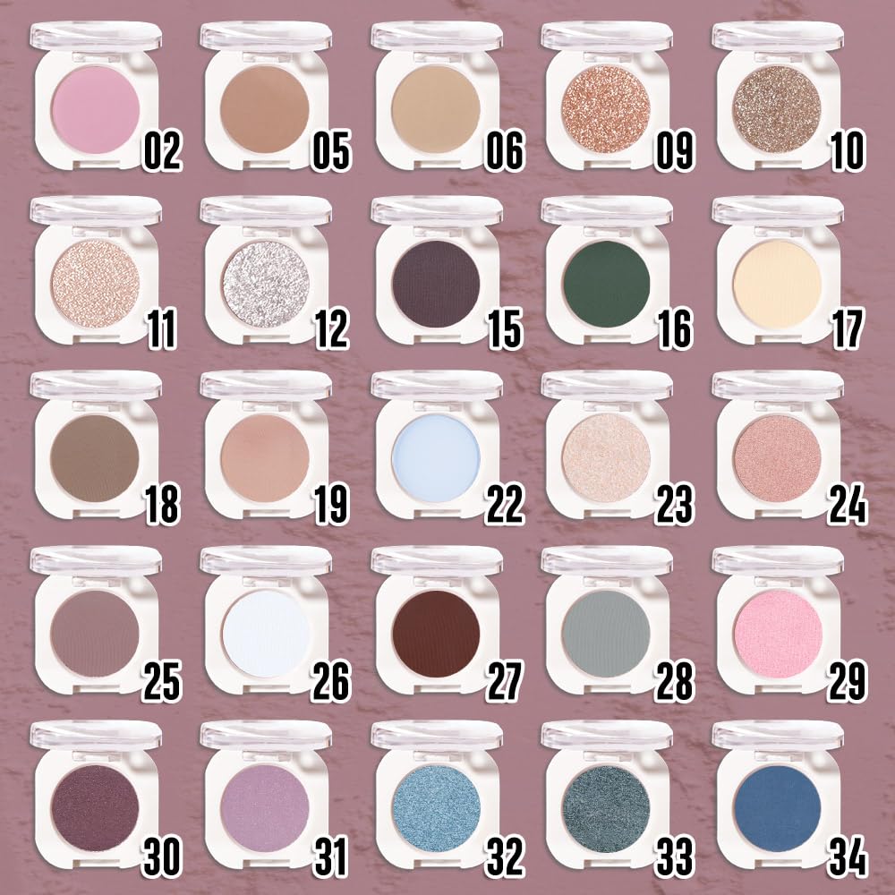 Mauve Taupe Single Matte Eyeshadow Makeup, Neutral Powde Eye Shadow for Women, Brownish Purple Matte Singles Eyeshadow Palette Pigmented Waterproof, sombras para ojos,Girls Eyeshadows Gift 25#