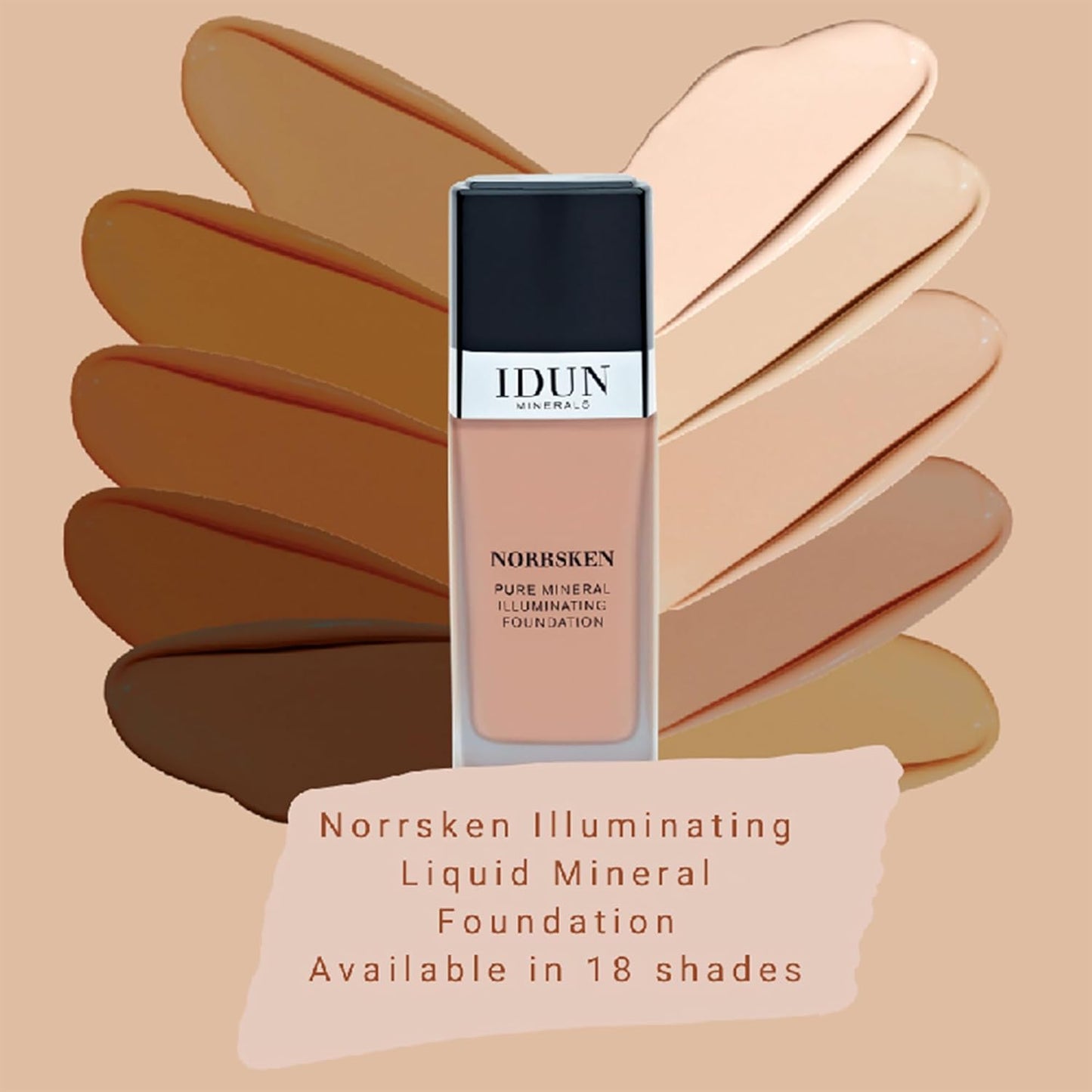 Liquid Norrsken Foundation - Silky Smooth Coverage - Luminous, Dewy Finish for Dry and Dull Skin - Water Resistant and Vegan Makeup - 215 Embla - Warm Medium - 1.01 oz