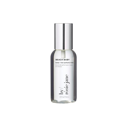 By Rosie Jane Body & Hair Perfume Mist (Beach Baby) - Clean Hair & Body Mist for Women - With Notes of Orange Spritz, Ocean Water & Ylang Ylang (115ml)