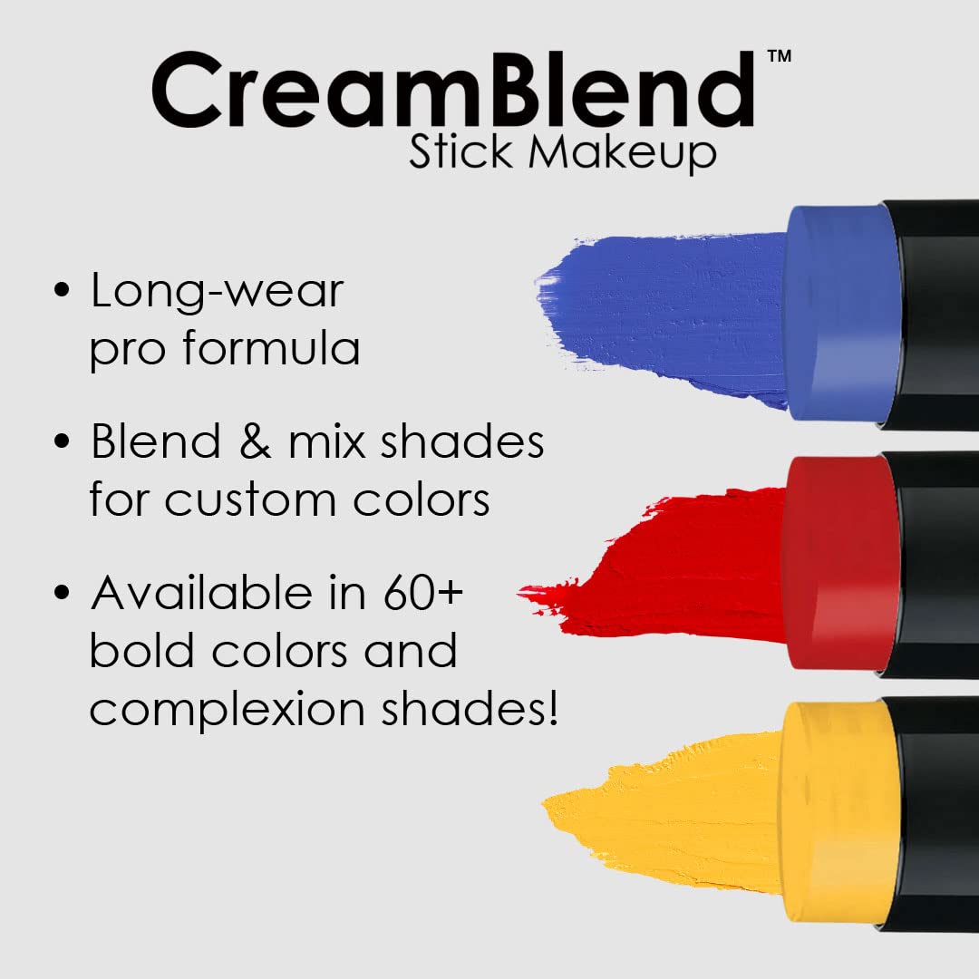 Mehron Makeup CreamBlend Stick | Face Paint, Body Paint, & Foundation Cream Makeup | Body Paint Stick .75 oz (21 g) (Green)