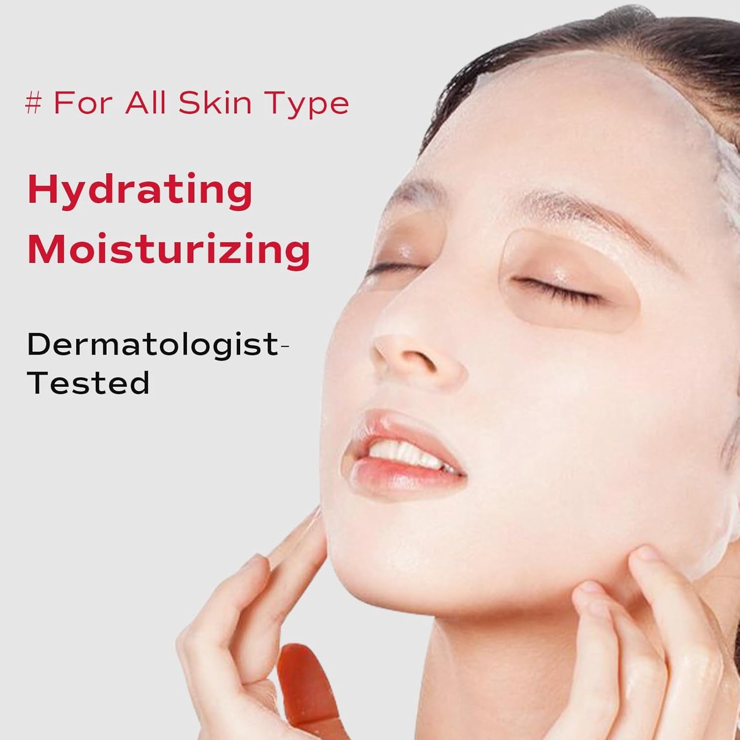 Collagen Face Mask - Hydrating & Moisturizing Sheet Mask with Natural Centella Asiatica for Soothing Skincare, Deeply Nourishing Dry Skin 10-Count