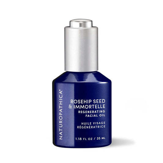 Naturopathica Rosehip Seed & Immortelle Regenerating Facial Oil, Daily Face Oil for Softened Fine Lines and a Healthy Glow, Lightweight Face Oil for Men and Women, 1.18 fl oz