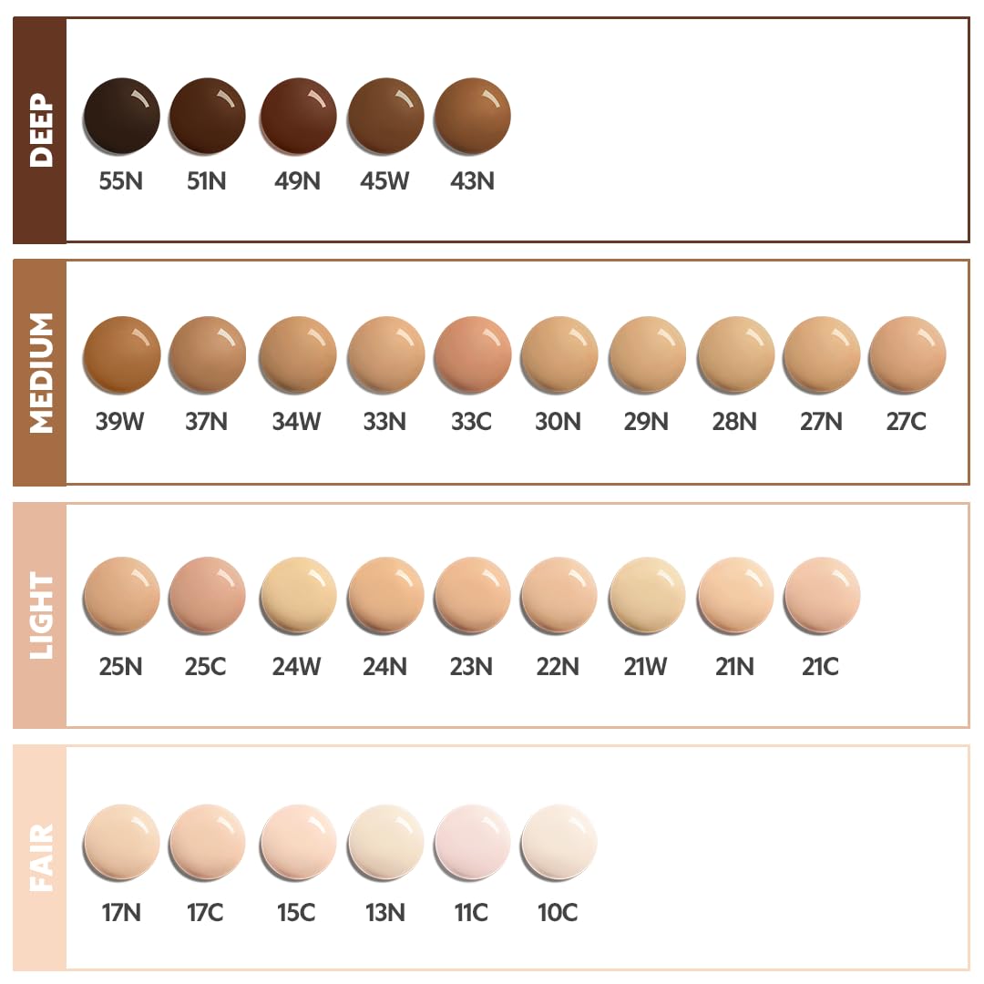 TIRTIR Mask Fit Red FoundationㅣLong Lasting Flawless Coverage, Energy Essence, Lightweight, Hydrating, Pore-Blurring, Breathable Satin Finish, Makeup, Radiant Skin, #22N Shell Beige, 1.01 Fl Oz