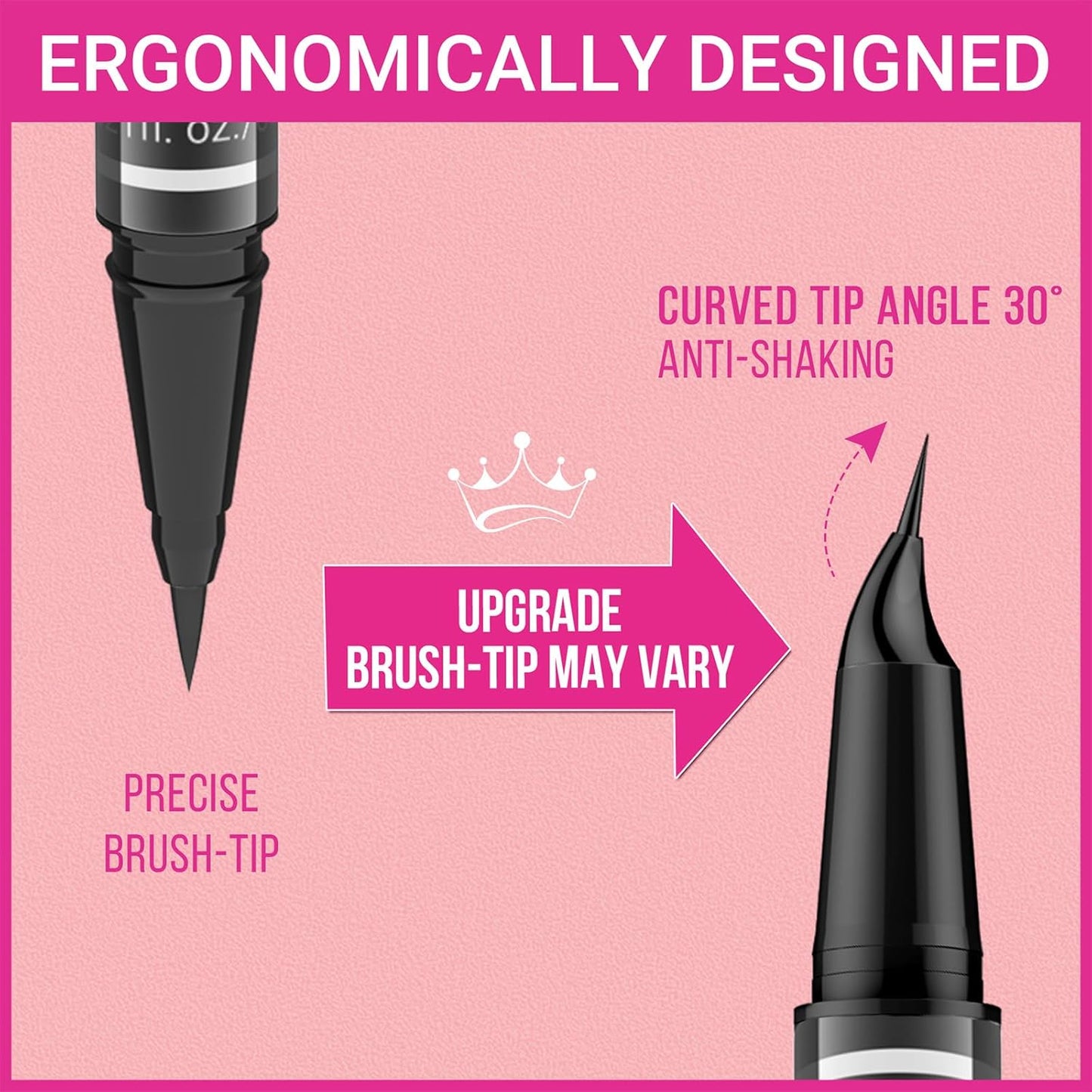 iMethod Eyebrow Pen - Eyebrow Pencil Magical 2-in-1 Eye Brow Pencils for Women with 4-Fork-Tip & Precise Brush-Tip for Natural Hair-Like Brows, Last All-Day, with Eyebrow Spoolie Brush, Black Brown