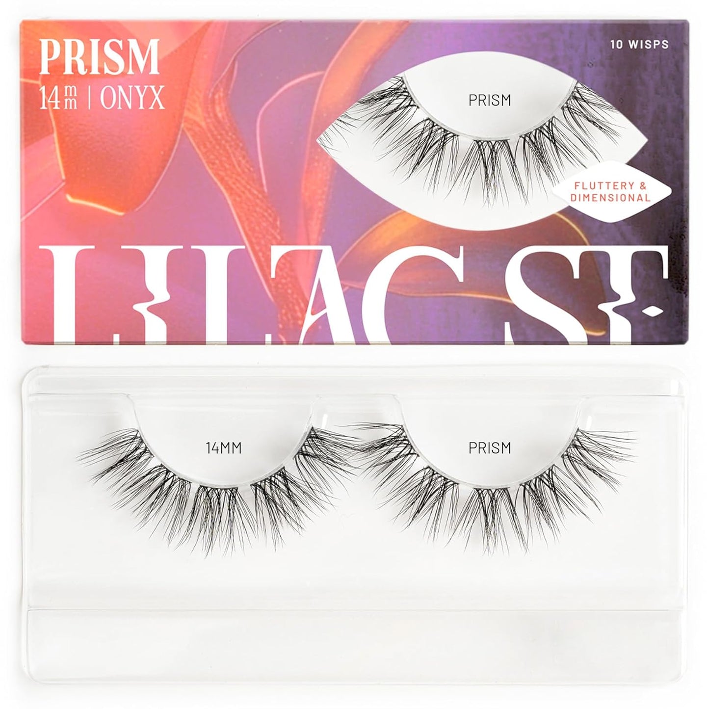 Lilac St - Prism Glamorous Faux Eyelash Clusters (14mm) - Dynamic & Fluttery Volume - DIY Lash Extension Wisps - Lightweight & Lifelike - Lasts 10 Days - Women Founded, Cruelty Free, Vegan - 10 Lashes