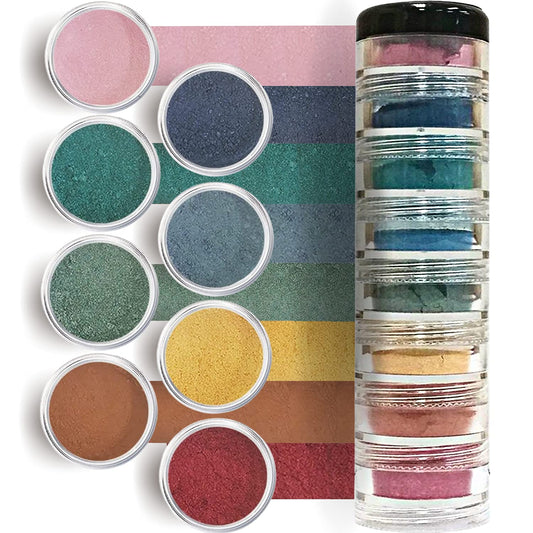 Ice Cream Love Mineral Powder Organic Makeup Kit - Loose Pigment Eyeshadow, Glitter Eyeshadow, Copper Eyeshadow Palette, Non-Toxic Shimmer Eye Shadow, Talc-Free Eyeshadow