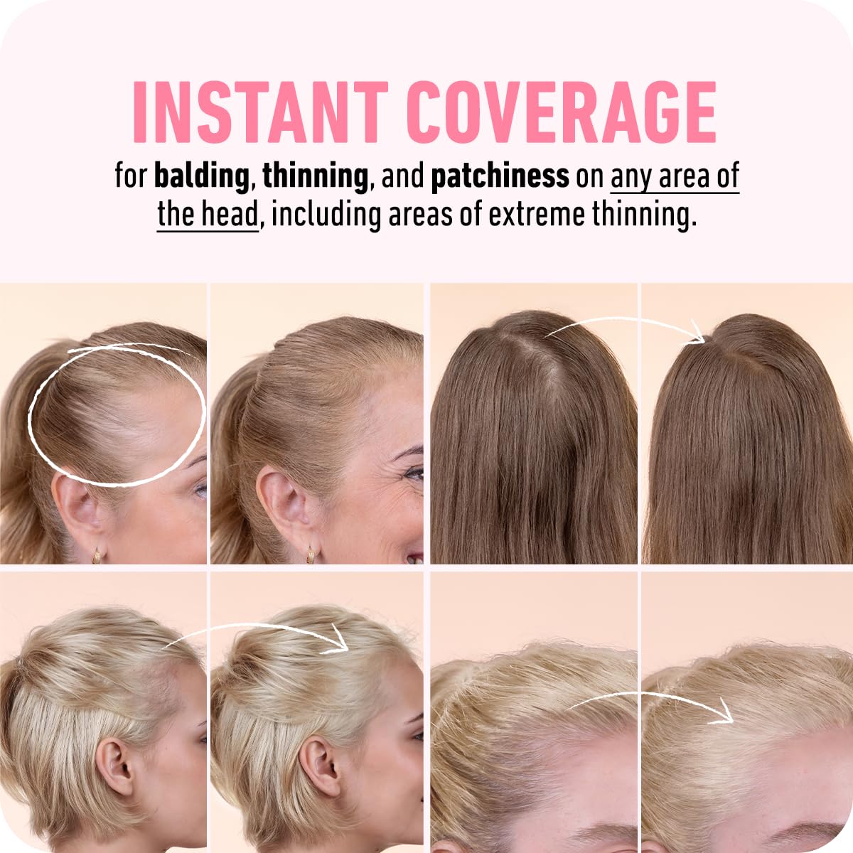 BOLDIFY Hairline Powder (LARGE, 10g) - Root Touch Up Hair Color for Gray Coverage - Bald Spot Concealing Hair Powder for Women & Men - 48-Hour Stain-Proof - Light Blonde