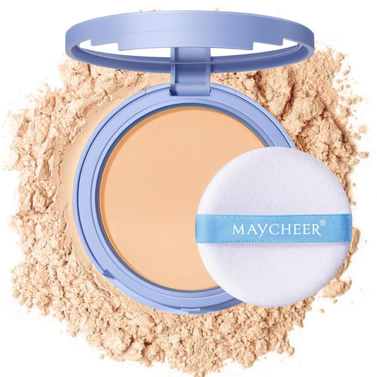 Oil Control Face Pressed Powder, Matte and Smooth Translucent Setting Powder for Women, Waterproof Long Lasting Finishing Powder, Lightweight Cosmetic Powder, Cruelty-free (03# Dark, 0.35Oz)