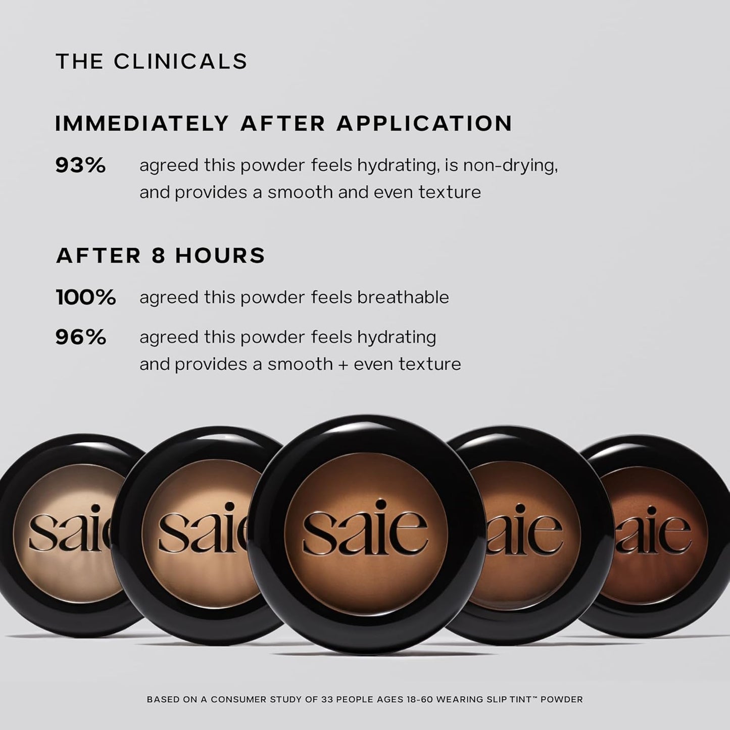 Saie Slip Tint Baked Setting Powder - Translucent Powder for Face Makeup with a Natural-Radiant Finish - Blurs, Brightens & Smooths Complexion - Translucent 3 - Medium to Tan (0.24 oz)