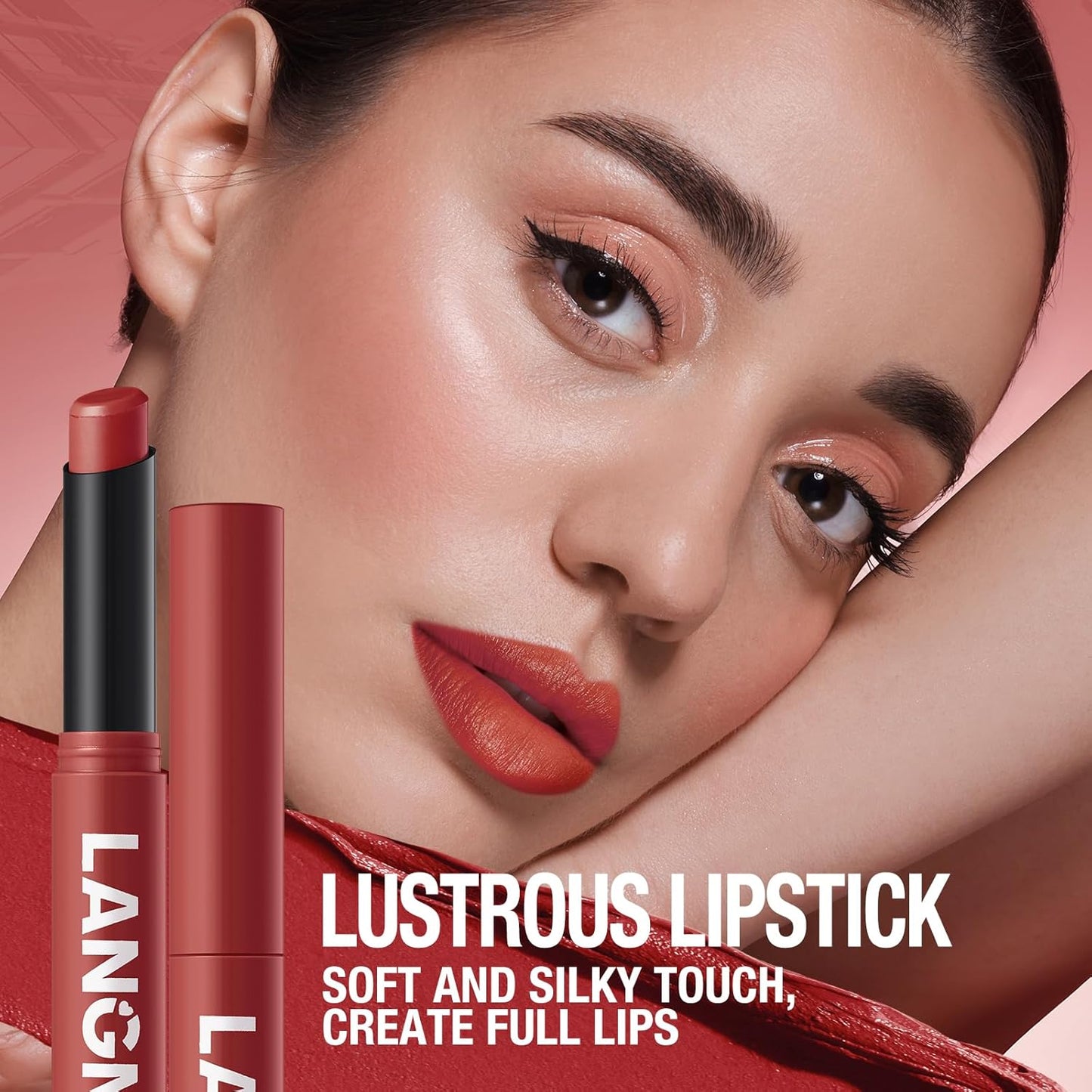 Jolilab 6Pcs Velvet Matte Lipstick Nude Matte Soft Dark Color Stick High Pigmented Long-Lasting Waterproof Lip Stick Lip Balm Beauty Cosmetics Gift for Girls and Women(01#-06#)