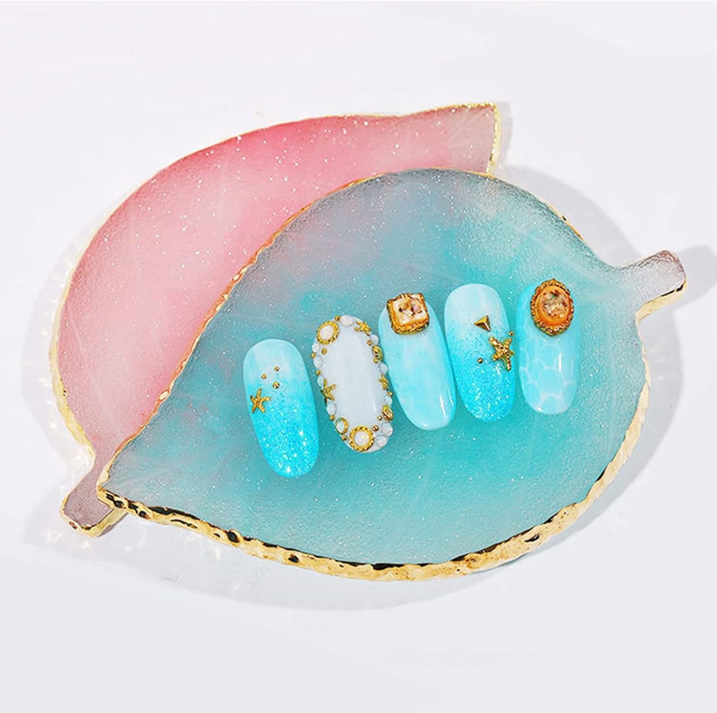 1 Piece Nail Art Palette Nail Polish Palette Mixing Palette Makeup Plate Nail Plates for Nail Art Nail Tip Holder Nail Art Display